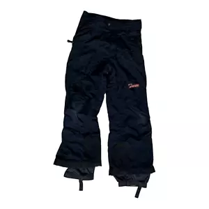 Pantalones de esquí de nieve Spyder talla 7/8 negros lisos nailon impermeables - Imagen 1 de 6