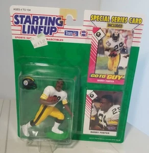 1993 Starting Lineup Barry Foster Pittsburgh Steelers Figure and 2 cards New - Picture 1 of 7