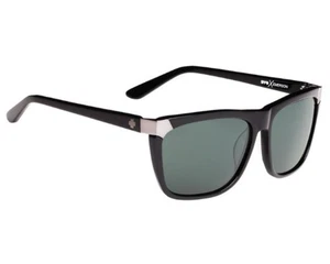 Authentic SPY+ Emerson Crosstown Shiny Black w/Happy Grey Green Sunglasses - Picture 1 of 7