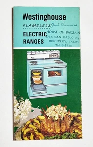 1960's WESTINGHOUSE Flameless Electric Ranges Color Lithographic Foldout Ad Vtg - Picture 1 of 4