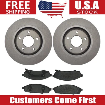 Rotores de freio dianteiro + conjunto de pastilhas de freio para 1995 - 1999 2000 2001 Chevrolet Lumina - Imagem 1 de 4