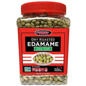Dry Roasted Edamame, Sea Salt, Vegan, Gluten-Free, Kosher, and Non-GMO, Crunc... - Picture 1 of 4