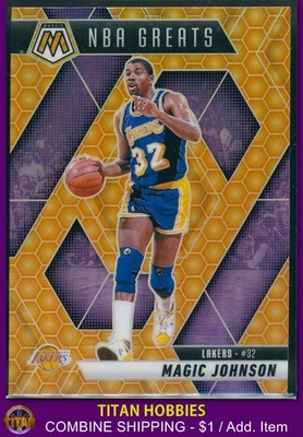 2024-25 Panini Mosaic HONEYCOMB Prizm #296 Magic Johnson Honeycomb SSP CASE HIT - Image 1 of 2