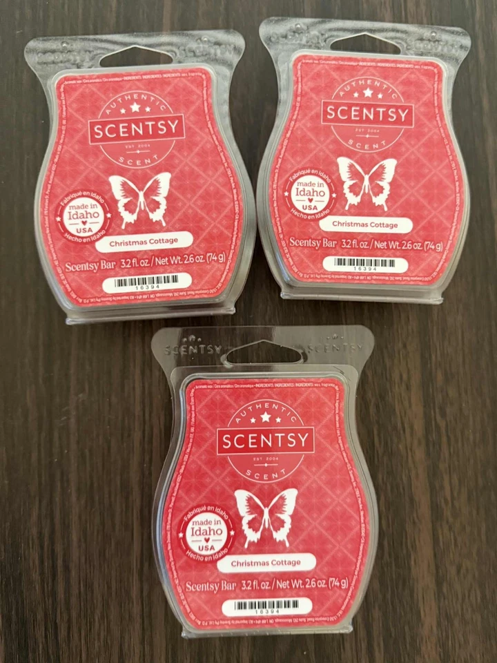 Lote de 3 barras de cera Scentsy Christmas Cottage nuevas Foto 1 de 1