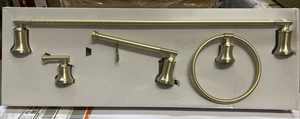 Glacier Bay  20203-9044 Oswell 4Pcs Bath Hardware Set+24in Towel Matte Gold NEW - Picture 1 of 2