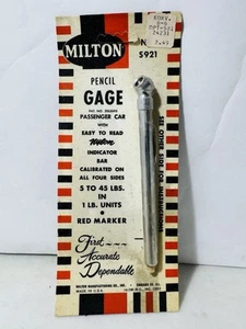 Vintage Milton S-921 Pencil Tire Gauge 5-45ps 1960s - Bild 1 von 2