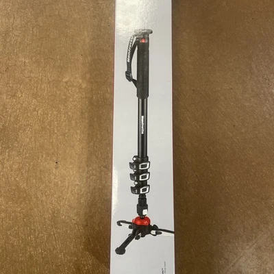 Manfrotto Xpro 4 Section Aluminum Video Monopod, Black (MVMXPROA4US) - Image 1 of 4