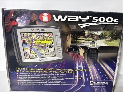 Lowrance iWAY 500C Automotive Mountable GPS Receiver Accessories+EXTRA'S - Image 1 of 4