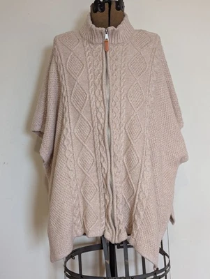 Cupcakes & Cashmere Fisherman Cardigan Poncho Sweater Size S/M Bamboo Lagenlook - Image 1 of 4