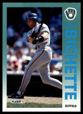 1992 Fleer Dante Bichette Milwaukee Brewers #173 - Image 1 of 2