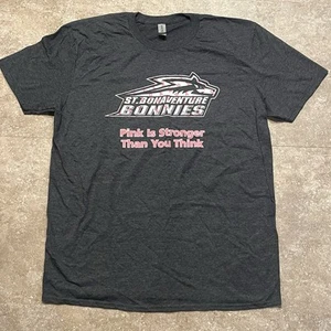 T-shirt St. Bonaventure University Bonnies consapevolezza cancro al seno grigia donna XL - Foto 1 di 4
