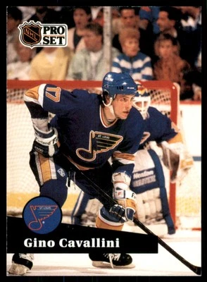 1991-92 Pro Set Gino Cavallini St. Louis Blues #218 - Image 1 of 2