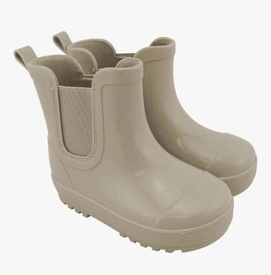 BEARPAW резиновый дождя ботинки ребенка ясельного возраста 4 серо-коричневый Chelsea тянуть на водонепроницаемый девочек новый с Ярлыками - Изображение 1 из 4