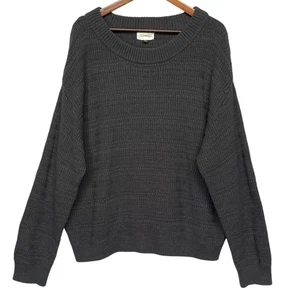 Suéter Pullover Universal Thread para Mujer 1X Gris Carbón Punto Coctelera Cuello Redondo - Imagen 1 de 7