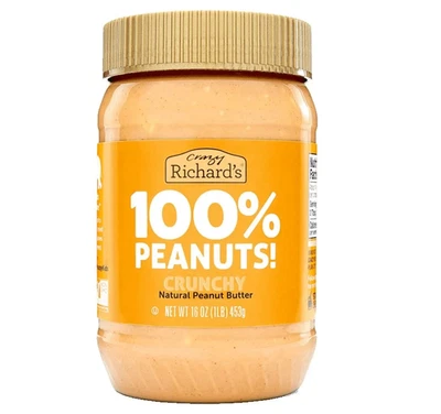 (2 PACK) Crazy Richard's Cruncy Peanut Butter 16oz Foto 1 de 3