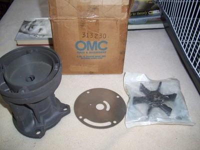 Vintage OMC 1968 90hp stern drive water pump setup 313230 377992 308597 NOS - Image 1 of 3