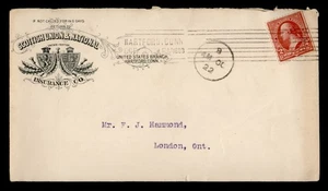 DR WHO 1900 ADVERTISING INSURANCE HARTFORD CT MACHINE CANCEL TO CANADA M39212 - Picture 1 of 2