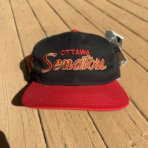 Vtg Rare NHL Ottawa Senators Sports Speacialties Script Snapback Hat Cap - Picture 1 of 9