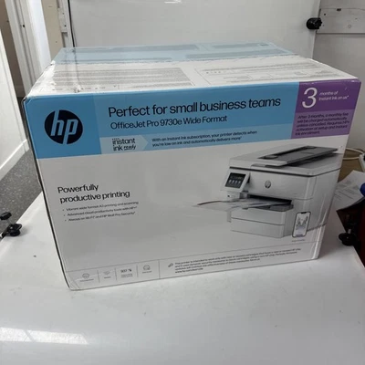 HP 9730e OfficeJet Pro A3 A4 Wide Format All-in-One Printer SEALED BOX - Image 1 of 4