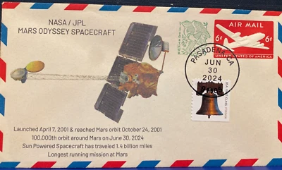 NASA/JPL MARS ODESSEY SPACECRAFT COMPLETES 100,000TH ORBIT OF MARS JUNE 30 2024 - Image 1 of 4