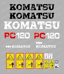 KOMATSU PC120-5 DIGGER DECAL STICKER SET - Picture 1 of 1