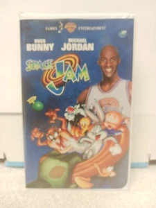 Space Jam VHS Tape Michael Jordan White Clam Shell Case Bugs Bunny Looney Tunes  - Picture 1 of 19