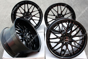 Alloy Wheels 20" 190 For Nissan 200sx 300zx 350z 370z Skyline 5x114 Black