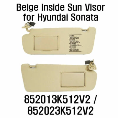 NUEVO OEM Color Beige Interior Parasol LH + RH 2 piezas para Hyundai Sonata 2008-2010 Foto 1 de 4