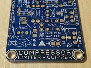 Audio Compressor-Limiter BroadCAST PCB with FM PreEmphassis (PIRA) by moutoulos™ - Picture 1 of 10