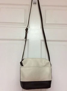 Liz Claiborne Cross Body Handbag Brown Bone Adjustable Strap H5 - Picture 1 of 10