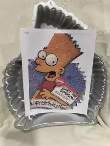 VTG 1990 Wilton The Simpson's "Bart Simpson" Cake Pan #2105-9002 w/Printout - Picture 1 of 5