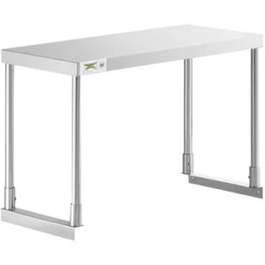 Sobrecasca de acero inoxidable de una sola cubierta de 12"W x 30"L x 19""H para mesas de preparación de trabajo - Imagen 1 de 9