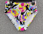 Bar III Paradise Garden High-Waist Bikini Swim Bottom Women's XS Multi Pull On