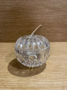 Vintage Gorham Full Lead Crystal Althea ~ Apple Candy Dish ~ Made in Germany 5" - Picture 1 of 6