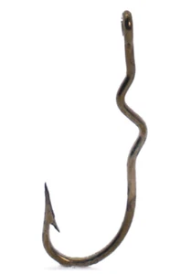 50 MUSTAD 33903BR KINK SHANK HOOKS Popper Fly Tying Bronze Finish - Picture 1 of 1