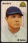 5m Sony Baseball HomeRun Hitters (#1/12): Babe Ruth Portrait Phone Card