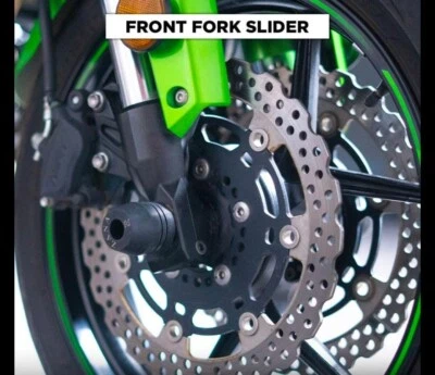 "DESLIZANTE HORQUILLA DELANTERA, NEGRO" APTO PARA KAWASAKI VERSYS 650 Foto 1 de 4