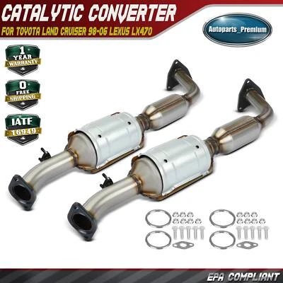 2x Convertidor catalítico izquierdo y derecho para Toyota Land Cruiser 98-06 Lexus LX470 Foto 1 de 4