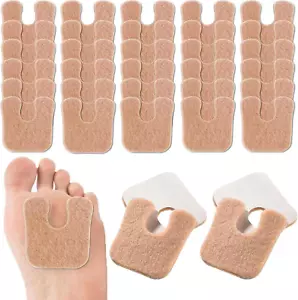 34 Pcs U Shaped Felt Calloused Foot Pad Pain Relief Metatarsal Pads Self-Adhesiv - Picture 1 of 12