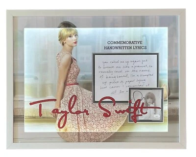 Taylor Swift Signed 3D With LED Lights 25x25 Framed CD JSA - Image 1 of 3
