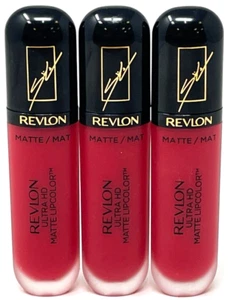(3) Revlon Ultra HD Matte Lipcolor New In Packaging 680 - The Sofia Red - Picture 1 of 3