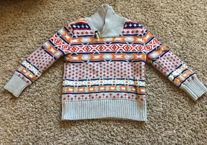 Oshkosh Genuine Kids Youth Cable Knit Sweater Size 4T Unisex Gray Fisherman - Picture 1 of 5