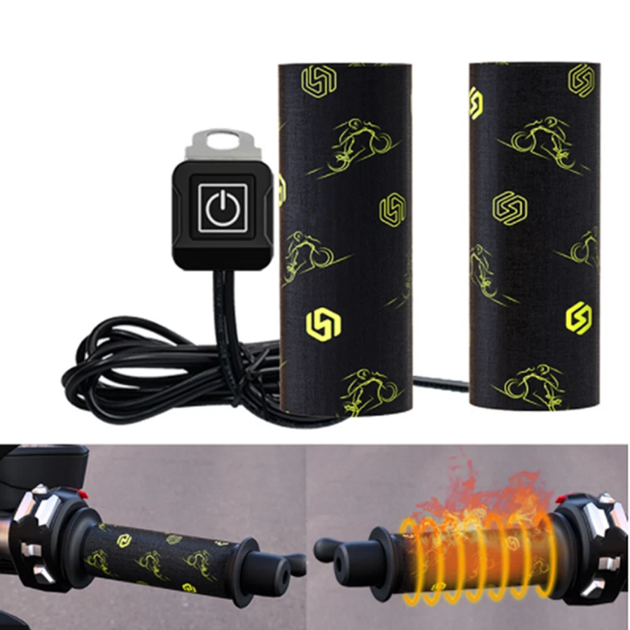 Manillar térmico para motocicleta ATV empuñaduras térmicas eléctricas control de temperatura Foto 1 de 4