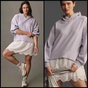 Anthropologie Pilcro Mini Dress Long Sleeve Hooded Sweatshirt Twofer XL SOFT - Picture 1 of 8