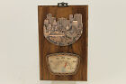 Vintage MONTREAL Canada Wall Hanging Thermometer Wooden Base
