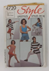 Style 1986 Sewing Pattern #4720 Pants Shorts Skirt Vest Jacket Size 8-12 Unused - Picture 1 of 2