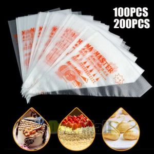 100/200pcs Large Disposable Pastry Bag Icing Piping Cake Cupcake Decorating Bags - Picture 1 of 32
