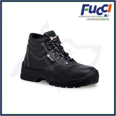 Scarpe Antinfortunistiche Uomo Donna Alba&n K03 Scarpe da lavoro S3 alte nero - Immagine 1 di 2