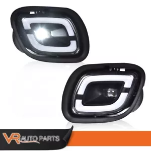 2PCS LED Fog Lights Lamp Black Fit For 2008-17 Freightliner Cascadia LH+RH Side - Picture 1 of 9