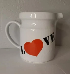 Vintage 70s 80s Waechtersbach Krug Ceramic Pottery Pitcher Germany Love Heart - Picture 1 of 7